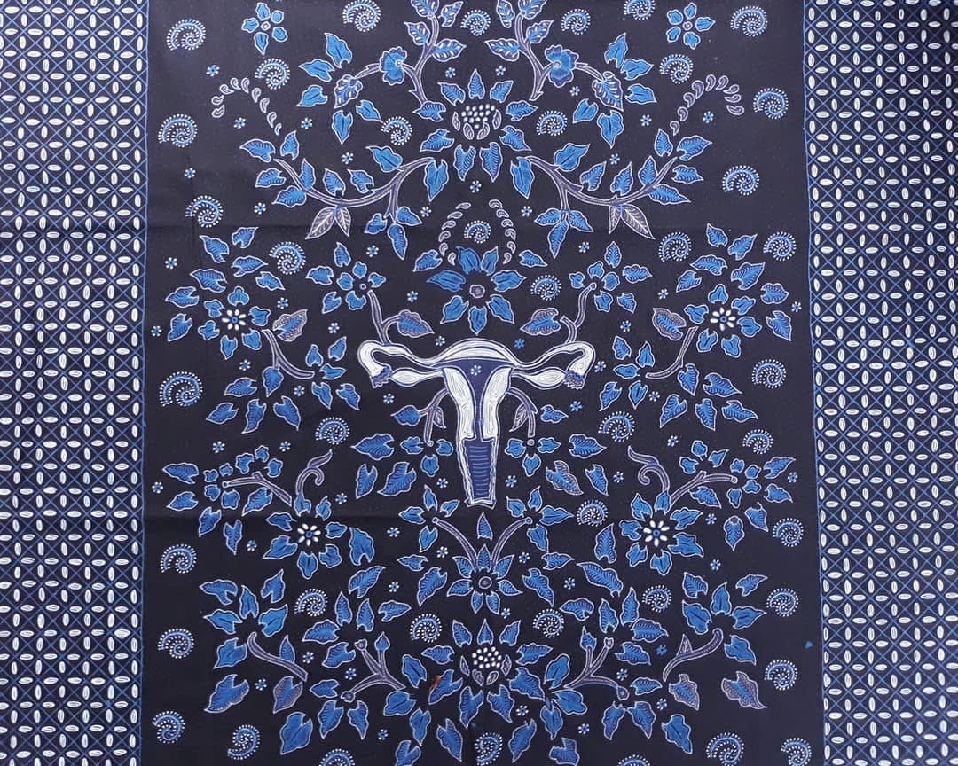 Batik Simbut Uteri  Biru Mendung II Batik Sejawat Batik Simbut Uteri  Biru Mendung II Batik Sejawat