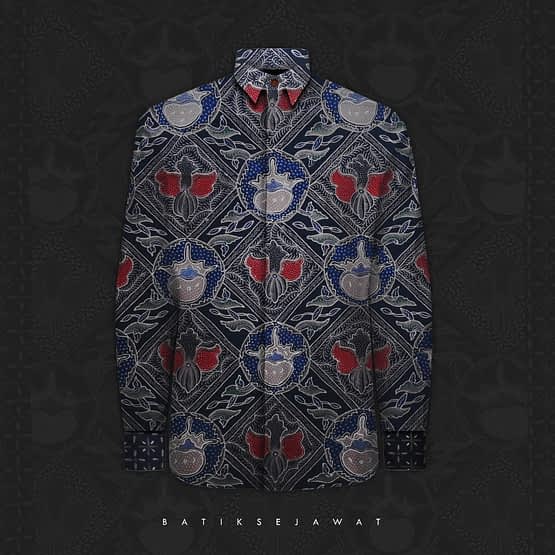 Batik Kawung Lumbal Ketoto Biru Langit Batik Sejawat Batik Kawung Lumbal Ketoto Biru Langit Batik Sejawat