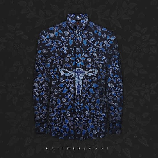 Batik Simbut Uteri Biru Mendung III Batik Sejawat Batik Simbut Uteri Biru Mendung III Batik Sejawat