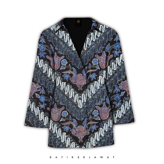  Batik  Vertebra Parang  Tuding Biru Mendung Batik  Sejawat