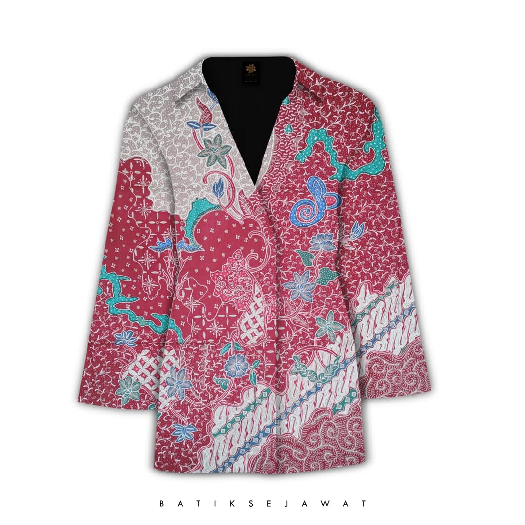 Batik THT Anggrek  Bulan  Abang Ati I Batik Sejawat